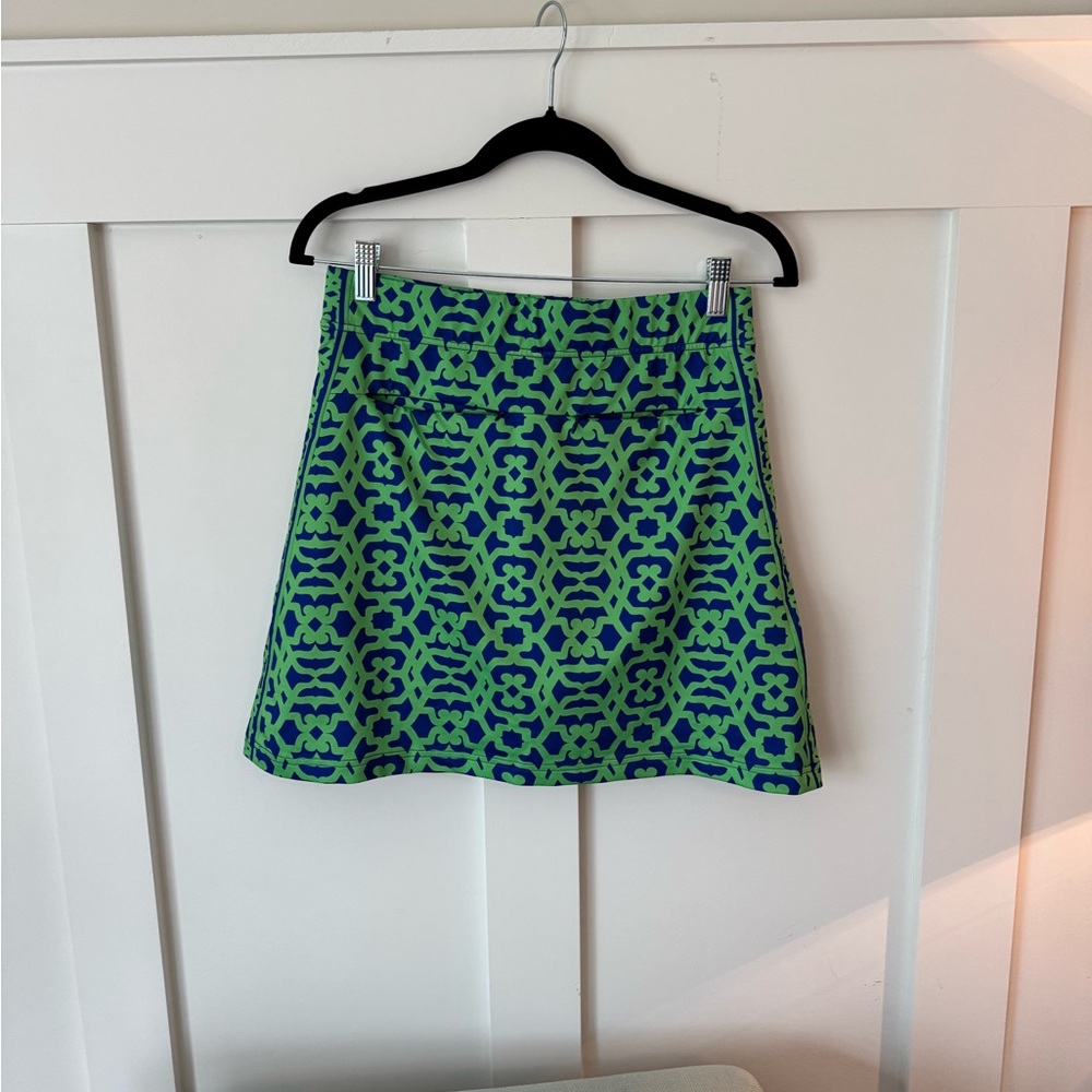 Gretchen Scott Designs Vibrant Green and Blue Mini Skirt - Picture 2 of 5
